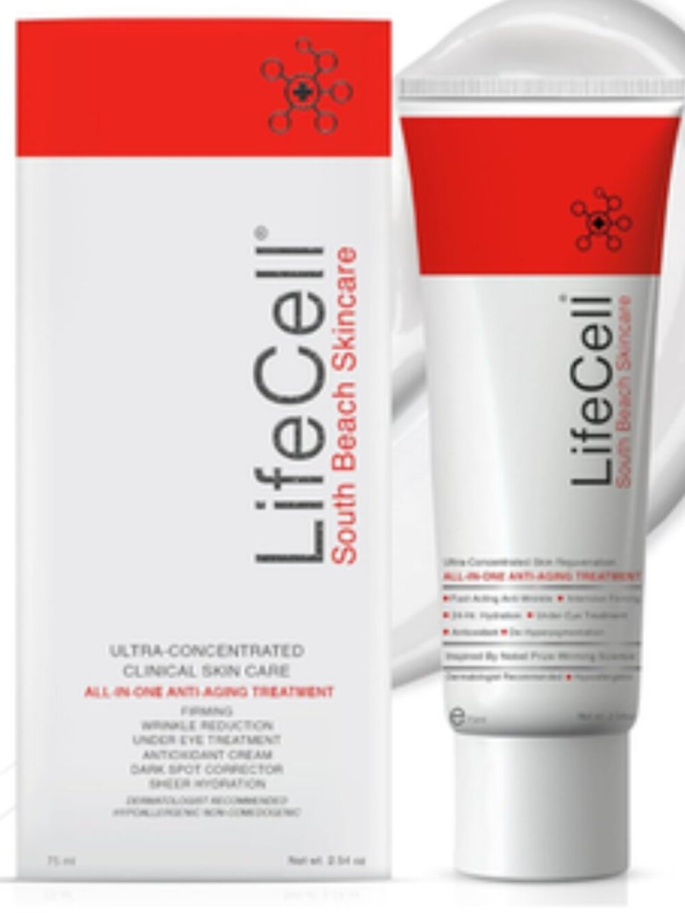Life Cell South Beach Skincare Anti-Aging Treatment - White & Red